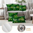 thumbnail image 6 of St. Patrick's Day Pillow Covers 2 Pack Watercolor Gradient Green Gold Shamrock Leaf Plant Pillowcase Waterproof Outdoor Throw Pillow Cover for Patio Garden Square Cushion 20”x20”, 6 of 9