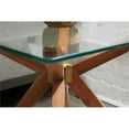 thumbnail image 4 of Pemberly Row 24" Glass Top and Wood Base End Table in Walnut, 4 of 7