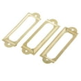 thumbnail image 3 of yuksok 20 Sets Office Supplies Double Hole File Lab Library Cabinet Drawer Card Holders golden, 3 of 9