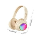 thumbnail image 3 of [Updated Bluetooth Headphones Over Ear, 65 Hours Playtime Wireless Headphones with Microphone,Foldable Lightweight Headset with Deep Bass,HiFi Stereo Sound for Travel Work Cellphone,White, 3 of 6