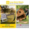 thumbnail image 3 of Aivituvin 79.1" Chicken Coop with Wheels for 4–6 Chickens, Large Mobile Chicken House with Metal Run, Weatherproof Outdoor Poultry Cage, 3 of 11