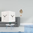 thumbnail image 2 of Reloj de pared de doble cara,Reloj de pared de esquina de doble cara para decoración del hogar,Reloj de esquina de metal con diseño creativo,sin tictac.,Escultura de hojas,Estatua de hoja de, 2 of 8