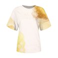 thumbnail image 4 of Womens T-Shirts Sevevn Women's Fashion Printed T-Shirt Short Sleeves Blouse Round Neck Casual Tops, 4 of 5