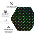 thumbnail image 3 of Honeii Poker Shapes Print Leather Coaster Set of 4, Ideal for Safeguarding Your Furniture from Drinks Spills and Effortless Cleanup-Hexagon, 3 of 6