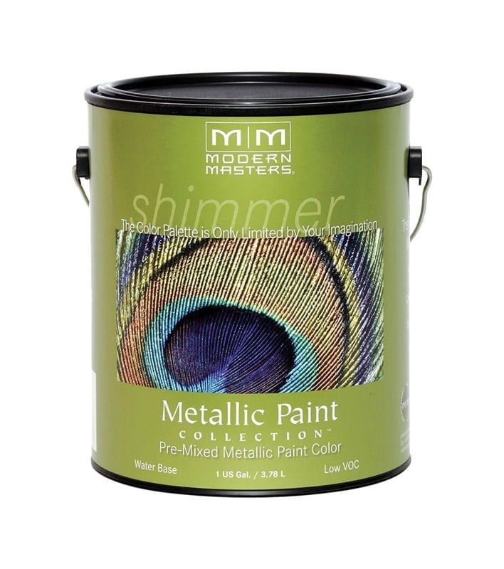 1 gal Modern Masters ME659 Olympic Gold Metallic Paint Collection, Satin Water-Based Decorative Metallic Paint