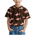 thumbnail image 1 of COM1950s Robe à Manches Courtes, Chemise Tendance pour Enfant T-Shirt Imprimé Col Rond Confortable Ample T-Shirt Blouse à Manches Courtes Hauts Décontractés, 1 of 9