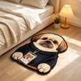 thumbnail image 4 of Yhmxh Cute Cartoon Dog Bath Mat, Funny Soft Plush Bathroom Rugs Decor for Dog Lovers, 23.62" x 15.75" Absorbent Non Slip Bath Rug Washable Floor Mat for Bathroom Tub, Kitchen, Bedroom, 4 of 6