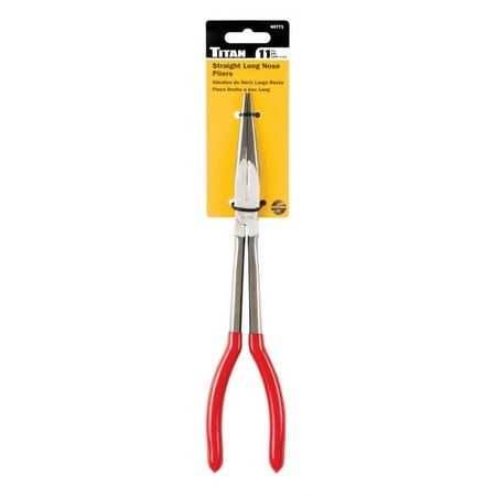 UPC: 0802090607714 | Titan 60771 11-Inch Straight Long Nose Pliers