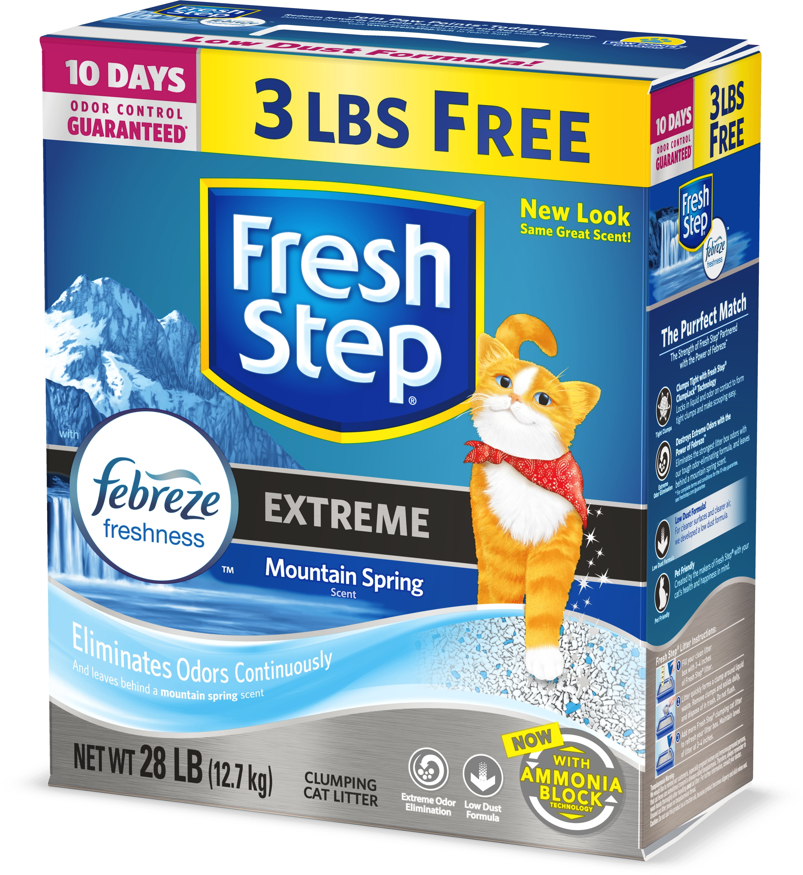 Fresh Step Extreme Scented Litter with the Power of Febreze, Clumping