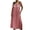 Pink, variant on Womens Vacation Casual Spliced Strap Leopard Print Pocket Dress Elegant Beach Summer Dress Pink XXL