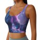 thumbnail image 2 of Balery Mystical White gorilla Jungle Sujetadores deportivos con espalda cruzada para mujer, acolchados, sin costuras, de alto impacto, ideales para yoga, gimnasio, entrenamiento y fitness.-Large, 2 of 8