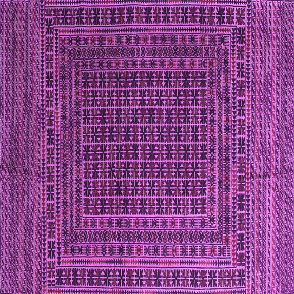 Ahgly Company Indoor Square Persian Purple Traditional Area Rugs, 6' Square