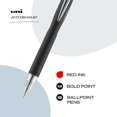 thumbnail image 4 of uniball Jetstream Retractable Ballpoint Pen, Bold 1 Mm, Red Ink, Black Barrel, 4 of 4