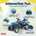 thumbnail image 3 of DOLU Ranchero Pedal Tractor with Horn, Kids Ride-On Toy Vehicle for 3 Years and Up, Blue, 3 of 9