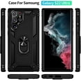 thumbnail image 2 of Case for S22 Ultra Phone Case Samsung Galaxy S22 Ultra Case, Military Grade, Heavy Duty, with Ring Holder Stand, Support Magnet Car Mount for Samsung Galaxy S22 Ultra Case Black, 2 of 12