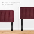thumbnail image 6 of Modway Milenna Channel Tufted Performance Velvet Twin Headboard in Maroon, 6 of 7