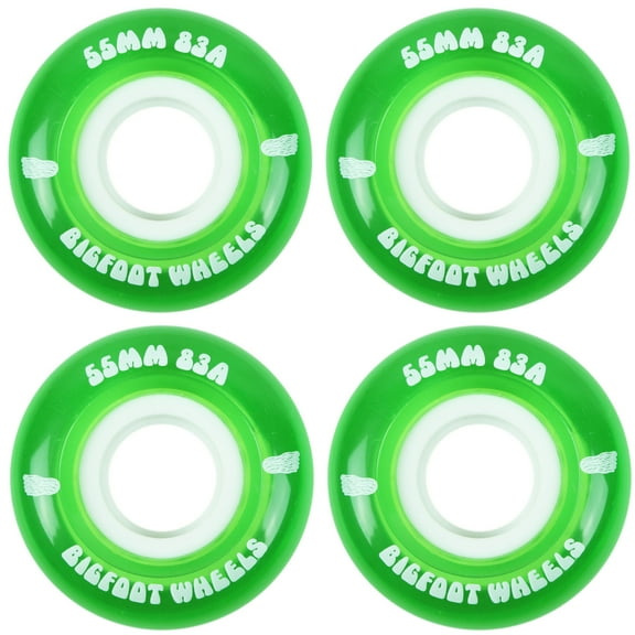 Bigfoot Skateboard Wheels 55mm 83A Soft Cruiser Filmer Wheels Green (Set of 4)