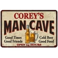 thumbnail image 1 of COREY'S Man Cave Metal Sign Wall Decor Gift 8x12 108120011185, 1 of 1