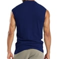 thumbnail image 5 of Abtuhar Men Summer Tops Short Sleeve Solid Round Neck Button Sleeveless Tank, 5 of 5