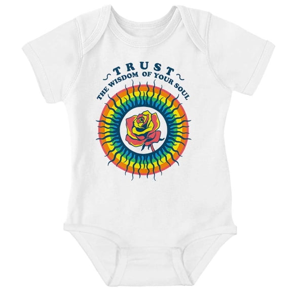Hippie Trust The Wisdom Of Your Soul Romper Boys or Girls Infant Baby Brisco Brands NB