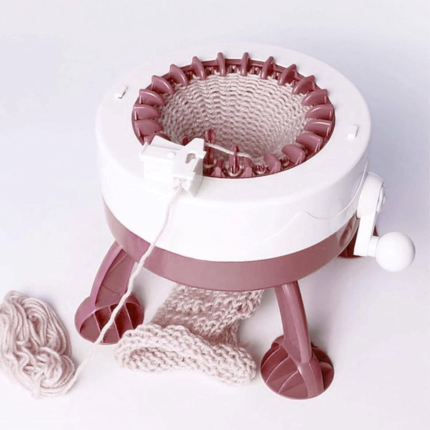 SENTRO 22 Needle Manual Yarn Knitting Machine, DIY Knitting Tool for Scarf Hat Socks, Portable Knitting Supplies for Adults with English Manual