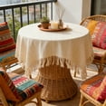 thumbnail image 4 of Antqov Tablecloth 24x35" Cotton Linen Washable Round Tablecloths Waterproof Table Cover Square Table Cloth for Party Kitchen Dining Room Home Decorations, 4 of 6