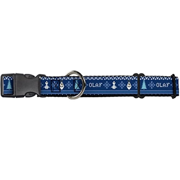 buckle-down olaf snowflakes stitch blues white disney martingale plastic clip collar