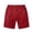 Red, variant on idosla Men's Cotton Chino Shorts Casual Elastic Waist Drawstring 7 Inch Summer Beach Golf Shorts with Pockets (Khaki, L)