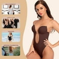 thumbnail image 5 of MANIFIQUE Women's Backless Bodysuit with U-Plunge Bra and Seamless Thong - Body Shaper, 5 of 6