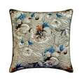 thumbnail image 1 of Toss Pillow Cover, Decorative Silver 24"x24" (60x60 cm) Euro Sham Cover, Satin Floral & Quilted Throw Pillows For Couch, Nature & Floral Pattern Contemporary Style - Humming Floral, 1 of 3