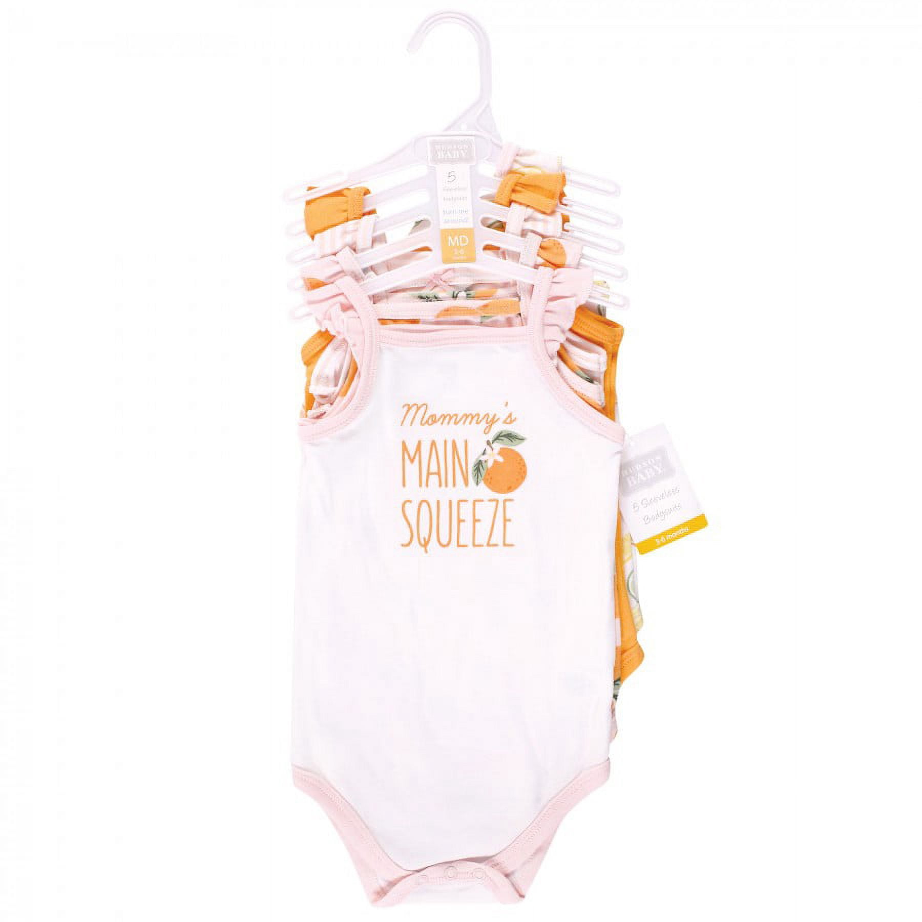 Hudson Baby Sleeveless Bodysuits, 5-Pack, Preemie-24 Months