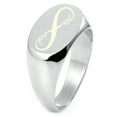 thumbnail image 1 of Sterling Silver You and Me Infinity Engraved Oval Flat Top Polished Ring, 1 of 1