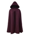 thumbnail image 1 of Chal Wraps Para Mujer Otoño Invierno Poncho Frente Abierto Capa Cárdigan de Moda Nuevo Color Sólido de Longitud Media Con Capucha Odeerbi ODB187604, 1 of 5
