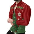 thumbnail image 2 of Awdenio Men's Clothing Funky Beach Printed Christmas Shirt Casual Button Down Long Sleeve Floral Shirts Tops, 2 of 8