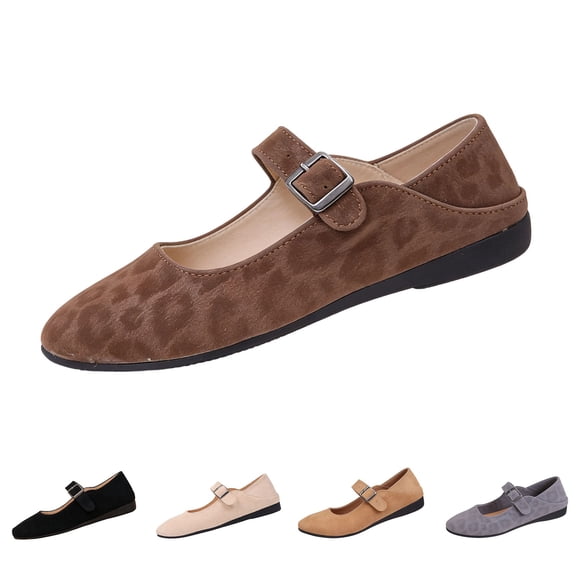 longantii Womens Mary Jane Shoes Slip on Dressy Ballerina Flats 2026 New Vintage Non-Slip Flats for Casual Formal Work School Office Walking Coffee