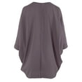 thumbnail image 2 of A2Y Women's Loose Fit Lightweight Open Front Woven Chiffon Cardigan Lilac Grey 3X, 2 of 5