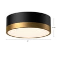 thumbnail image 4 of FM556212AGMB-Alora Lighting-Brisbane - 2 Light Flush Mount-4.13 Inches Tall and 12 Inches Wide-Aged Gold/Matte Black Finish, 4 of 7
