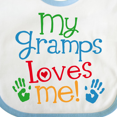 thumbnail image 4 of Inktastic My Gramps Loves Me Boys or Girls Baby Bib, 4 of 4