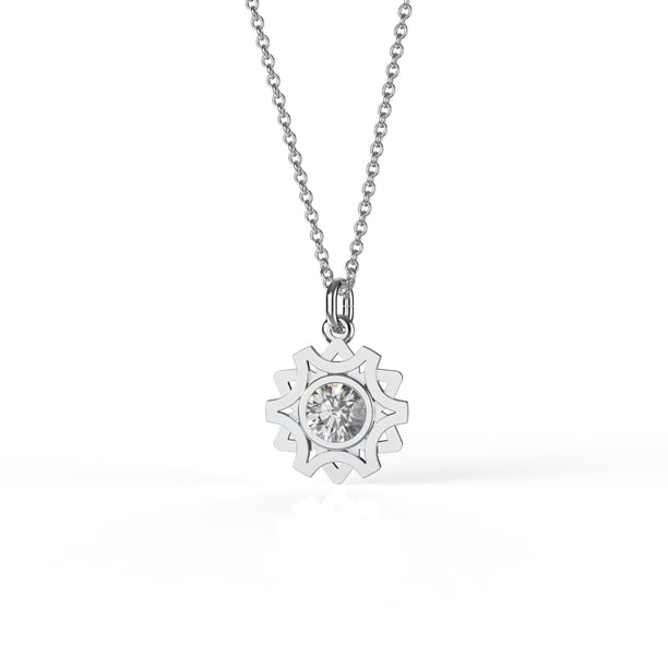 Collar para Mujer con Cristal Fino Swarovski Solei– Bañado en Rodio- Collar Elegante y Brillante-Collares de Mujer de Moda- Joyería para Mujer de Moda- Regalo especial Ortiz Espinosa Temporada