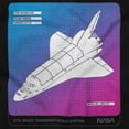 thumbnail image 2 of Vaporwave NASA Space Transportation Unisex Plus Size Zip Hoodie Brisco Brands 5X, 2 of 5