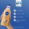 thumbnail image 5 of NIVEA Cocoa Butter Body Lotion for Dry Skin with Hyaluronic Acid, 72Hr Moisturizer, 16.9 fl oz, 5 of 13