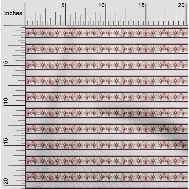 oneOone Polyester Lycra Maroon Fabric Diamond Geometric Fabric For Sewing Printed Craft Fabric By The Yard 56 Inch Wide