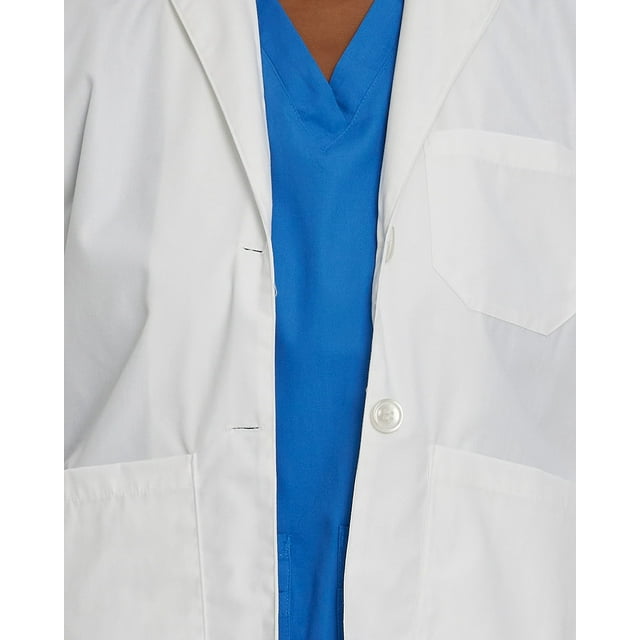 Landau Women's Essential Lab Coats Classic Relaxed Fit Breathable Fade Resistant 5 Pockets Button Consultation Jacket Scrub, Style 3230