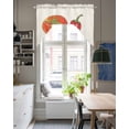 thumbnail image 4 of Tomato Carrot Swag Valances for Windows, Small Curtains Drapes, Watercolor Vegetable Modern Art Kitchen Window Curtains Over Sink Rod Pocket Window Treatment Valance for Bedroom/Bathroom 56"x36", 4 of 5