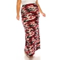 thumbnail image 2 of Women's Plus Size Printed High Waisted A-Line Maxi Skirt with Foldable Waistband - Relax, 2 of 7