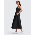 thumbnail image 2 of Vestido CRZ YOGA sin mangas maxi fluido con escote cuadrado negro XXS, 2 of 7