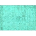 thumbnail image 1 of Ahgly Company Machine Washable Indoor Rectangle Persian Turquoise Blue Traditional Area Rugs, 8' x 10', 1 of 4
