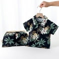 thumbnail image 2 of TAIAOJING Boys Summer Beach Button Down Shirt & Shorts Outfits Sets Breathable Flower Clothes Sets For Toddler Kids Comfort 6-12M, 2 of 3