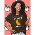 thumbnail image 2 of My Spirit Animal Corgi T-Shirt Women -Image by Shutterstock, Female Medium, 2 of 4