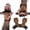 One Size - Brown, variant on ANUEKLEAR Gy Straps Weight Lifting, Double Leather Lifting Straps for en Deadlift with Cushion Wrist Loop, Gy Lifting Wrist Wraps for Weightlifting